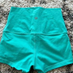 Lululemon athletic shorts, Teal, worn a few times, high waisted.